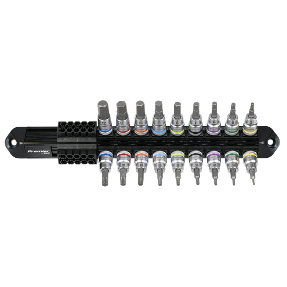 Premier Platinum Series Hex & TRX-Star* Socket Bit Set 3/8"Sq Drive 18pc - SE-AK6252