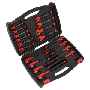 Insulated Open-End Spanner Set 18pc VDE Approved - AK63172 - Farming Parts