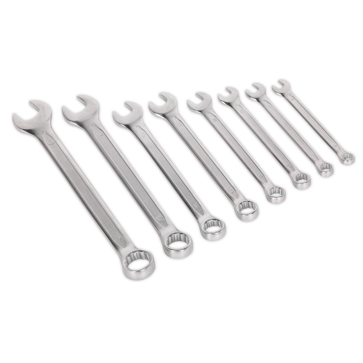 Combination Spanner Set 8pc Cold Stamped Metric - AK63252 - Farming Parts