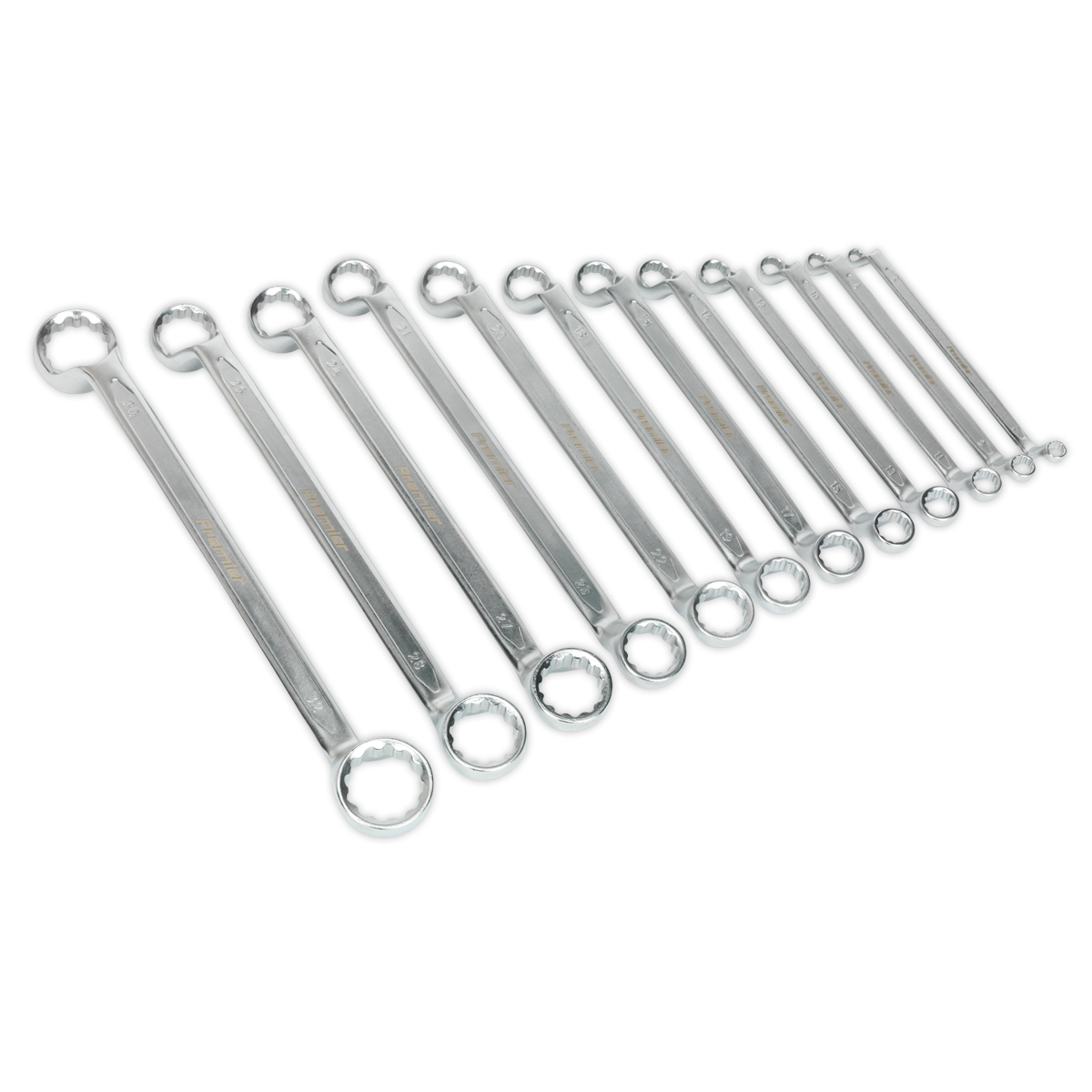 Offset Double End Ring Spanner Set 12pc Metric - AK6328 - Farming Parts