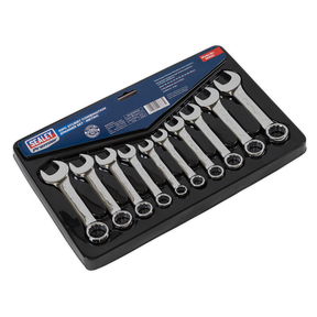 Combination Spanner Set 10pc Stubby Metric - AK633 - Farming Parts
