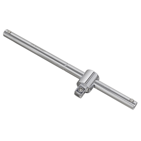 The Sealey Locking Sliding T-Bar 250mm 1/2"Sq Drive - AK6378 features a metal sliding T-handle socket wrench with an adjustable handle, locking T-bar, and a square drive socket crafted from durable Chrome Vanadium.