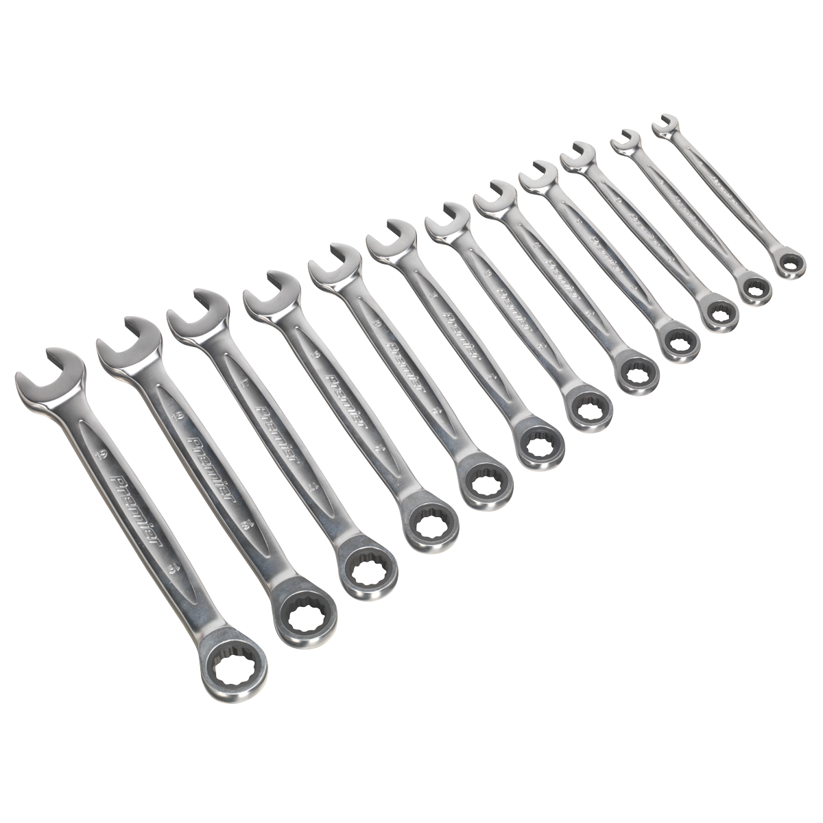 Ratchet Combination Spanner Set 12pc - Metric - Platinum Series - AK63922 - Farming Parts