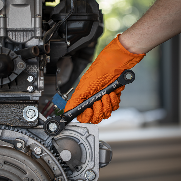 Premier Black 4-in-1 Reversible Lock-On™ Ratchet Ring Spanner - SE-AK63923