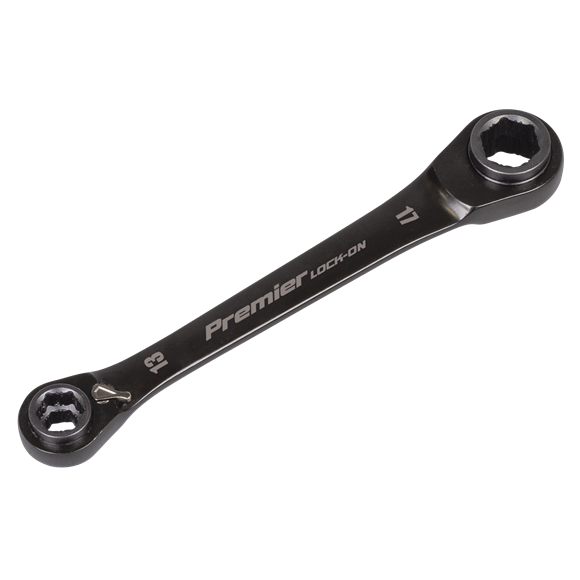 Premier Black 4-in-1 Reversible Lock-On™ Ratchet Ring Spanner - SE-AK63923