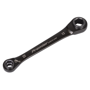 Premier Black 4-in-1 Reversible Lock-On™ Ratchet Ring Spanner - SE-AK63923