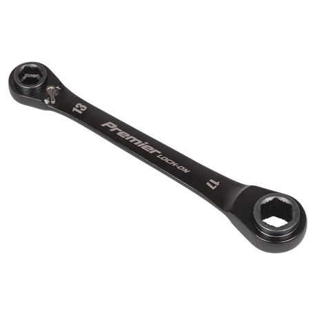 Premier Black 4-in-1 Reversible Lock-On™ Ratchet Ring Spanner - SE-AK63923