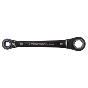 Premier Black 4-in-1 Reversible Lock-On™ Ratchet Ring Spanner - SE-AK63923