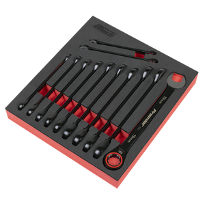 Premier Black Combination Ratchet Spanner Set 12pc - SE-AK63940B