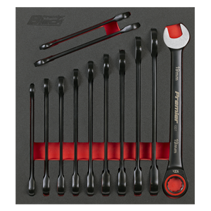 Premier Black Combination Ratchet Spanner Set 12pc - SE-AK63940B