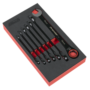 Premier Black Combination Ratchet Spanner Set 7pc - SE-AK63941B