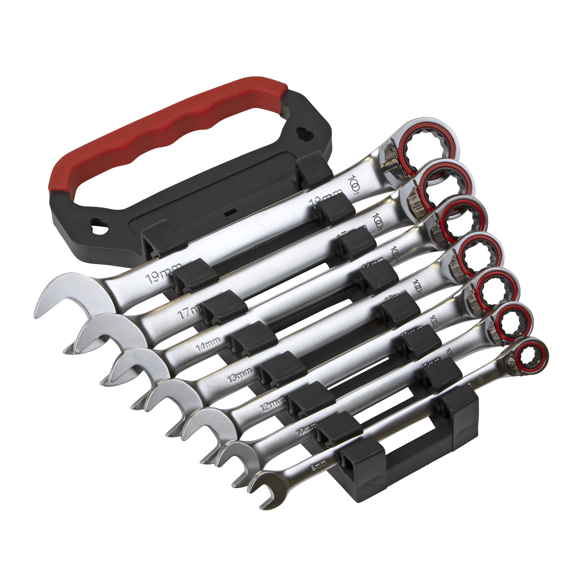 Reversible Ratchet Combination Spanner Set 7pc Metric Platinum Series - AK63945 - Farming Parts