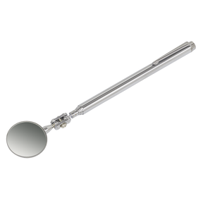 The Telescopic Articulated Mirror Ø30mm - AK6523 by Sealey is a premier hand tool with a round head and metallic handle, perfect for professional use in viewing hard-to-reach areas.