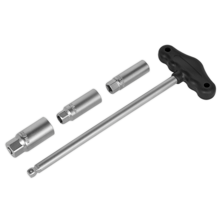 T-Bar & Rubber Insert Spark Plug Socket Set 4pc 3/8"Sq Drive - AK6550 - Farming Parts