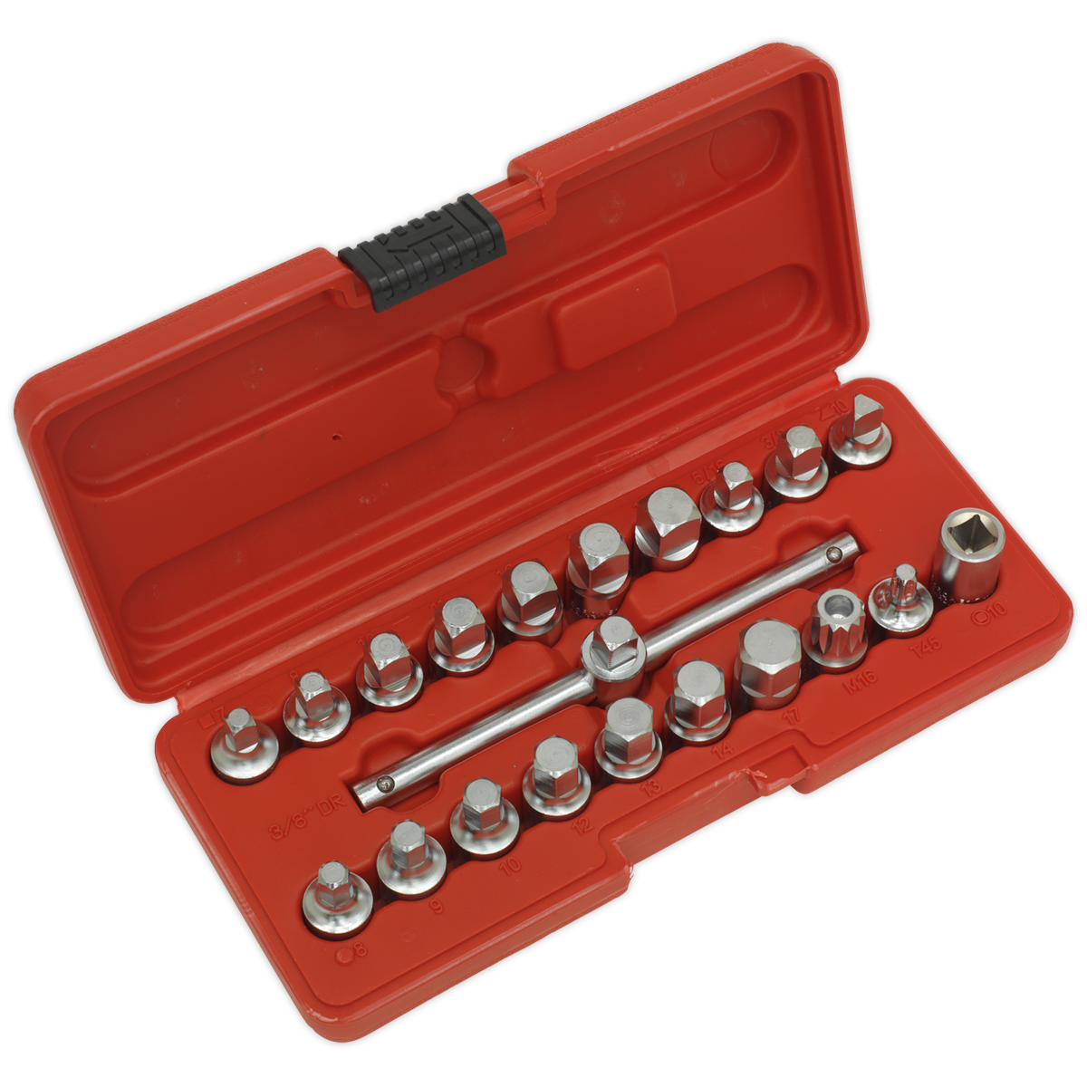 Oil Drain Plug Key Set 21pc 3/8"Sq Drive - AK6586 - Farming Parts