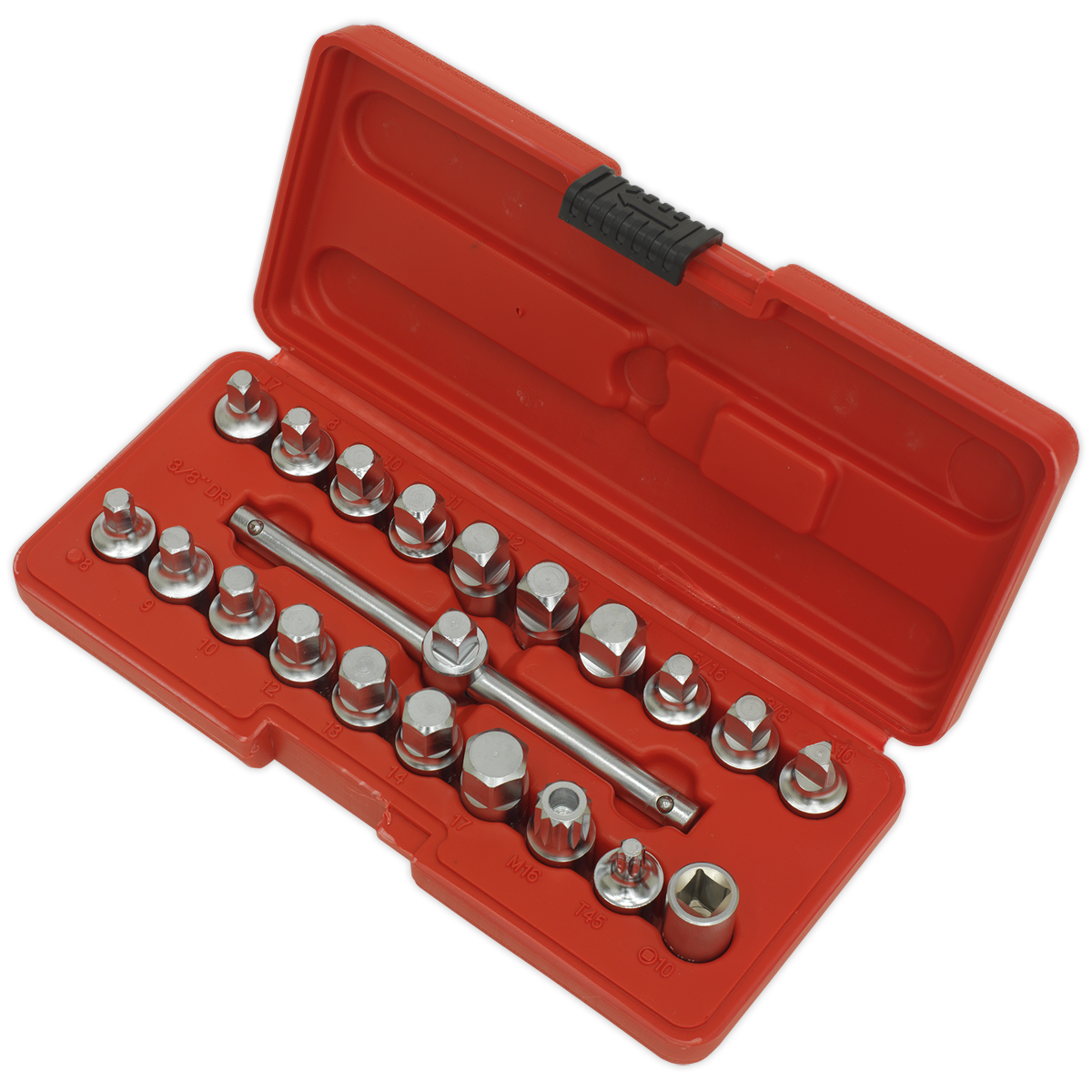 Oil Drain Plug Key Set 21pc 3/8"Sq Drive - AK6586 - Farming Parts