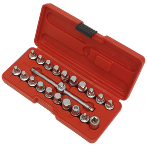 Oil Drain Plug Key Set 21pc 3/8"Sq Drive - AK6586 - Farming Parts