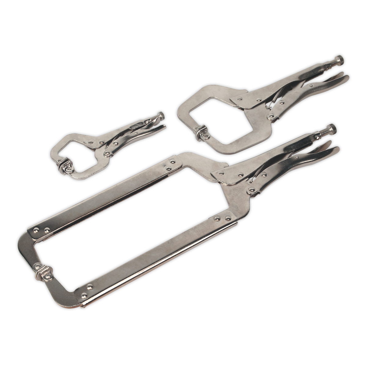 Locking 'C' Clamp Set 3pc - AK66 - Farming Parts