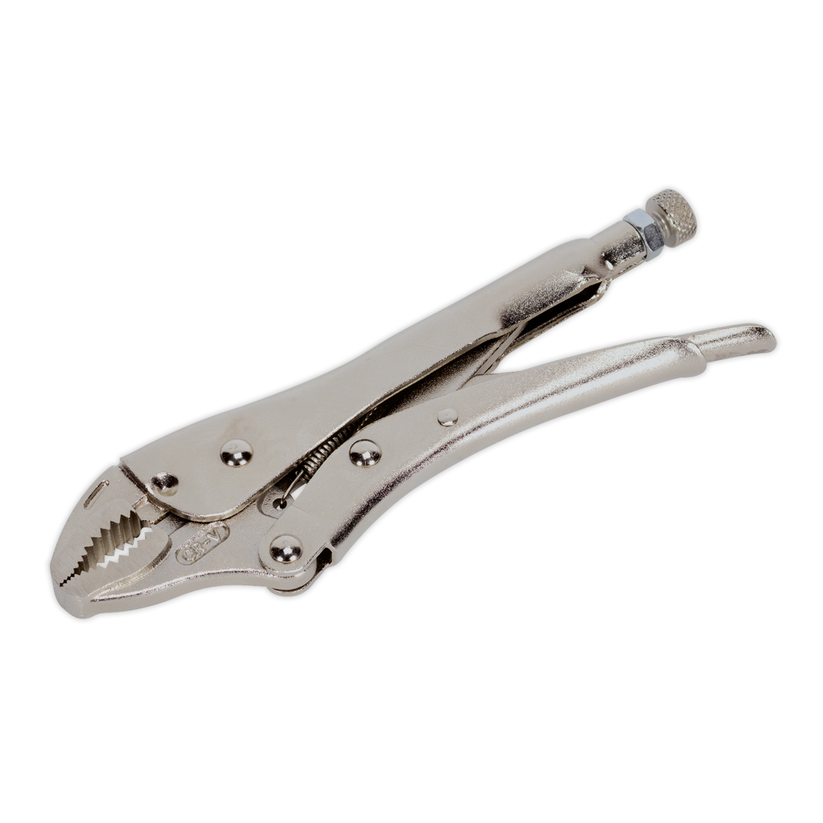 Locking Pliers Curved Jaws 180mm 0-35mm Capacity - AK6820 - Farming Parts