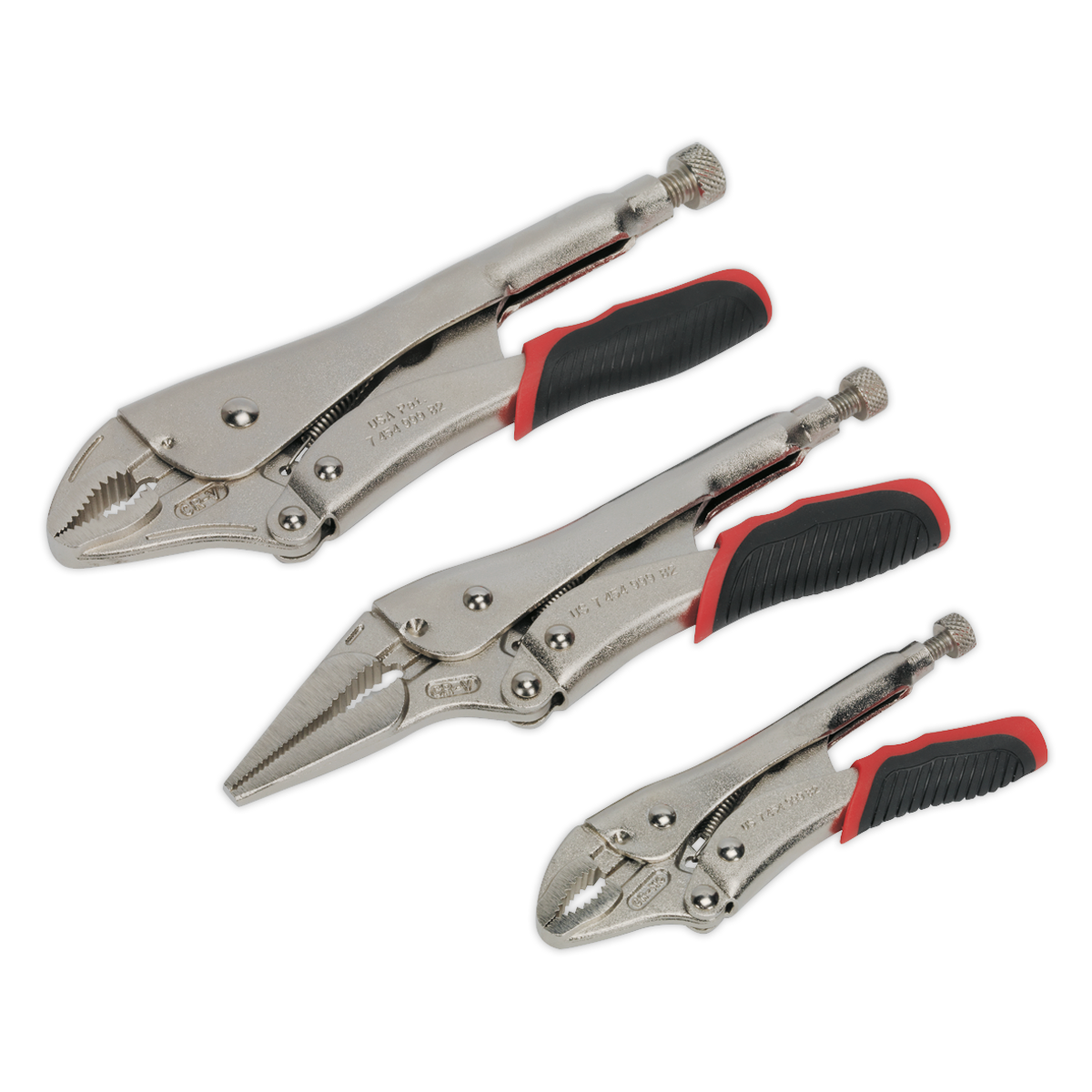 Locking Pliers Set 3pc Quick Release - AK6863 - Farming Parts