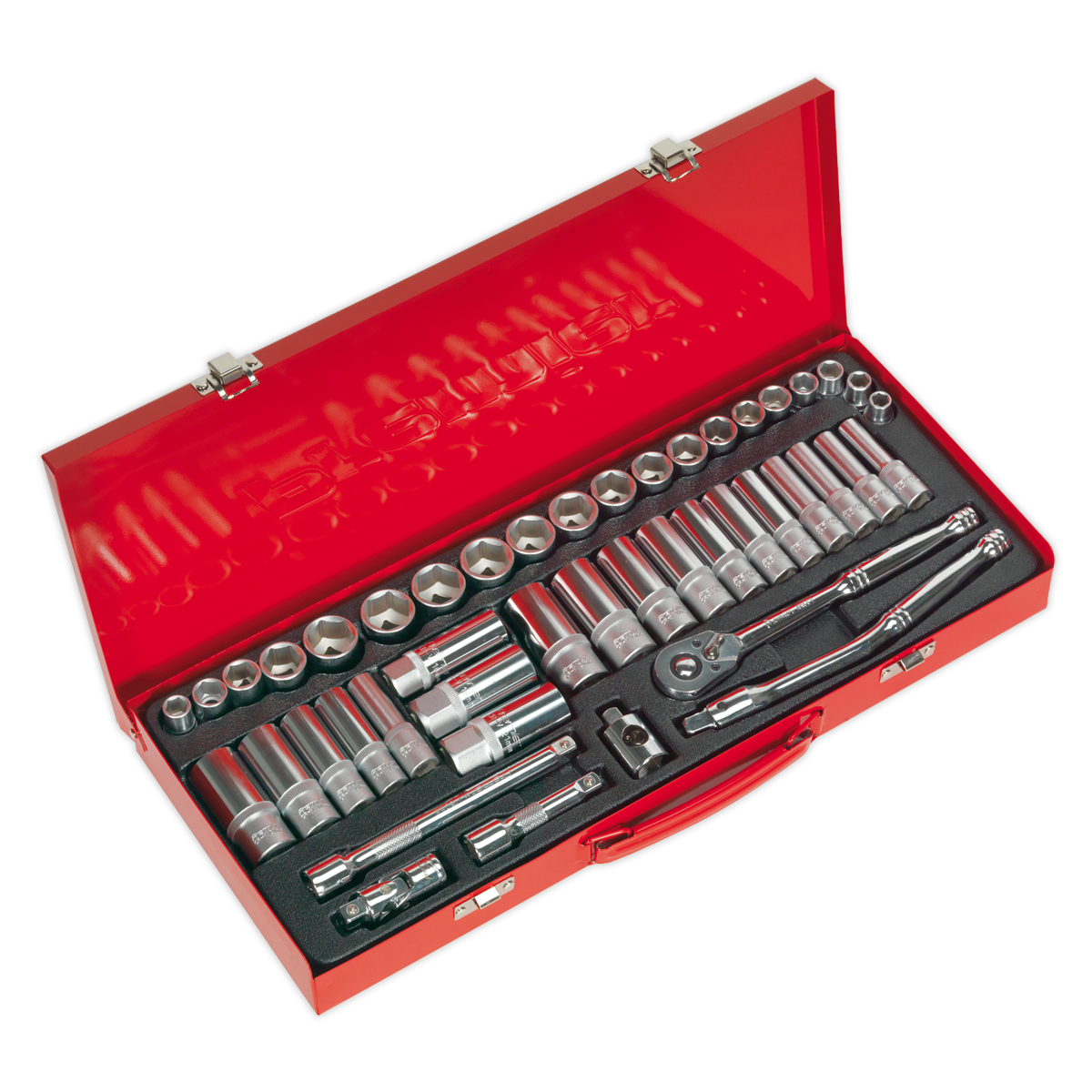 Socket Set 45pc 3/8"Sq Drive 6pt WallDrive® - Metric/Imperial - AK692 - Farming Parts