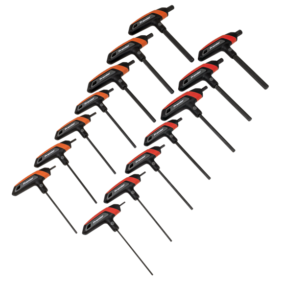 Sealey Premier Metric/Imperial T Handle Hex Key Set 14pc SE AK7149