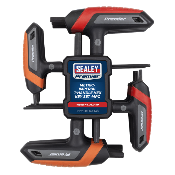 Premier Metric/Imperial T-Handle Hex Key Set 14pc - SE-AK7149