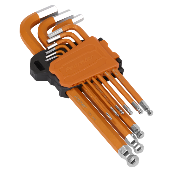 Sealey | Premier Imperial Long Hex Key Set Ball-End 9pc - AK71750