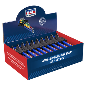 Anti-Slip Long TRX-Star* Key Set 9pc - Display Box of 10 - SE-AK7193DB