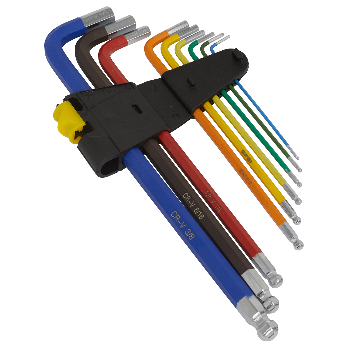 Ball-End Hex Key Set Extra-Long 9pc Colour-Coded Imperial - AK7198 - Farming Parts
