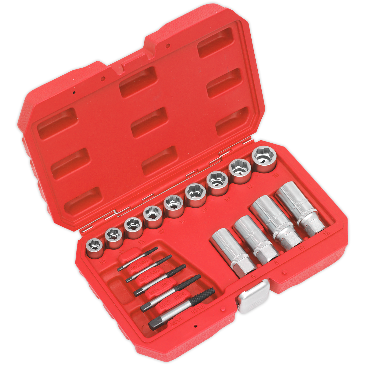 Bolt, Stud & Screw Extractor Set 18pc - AK751 - Farming Parts