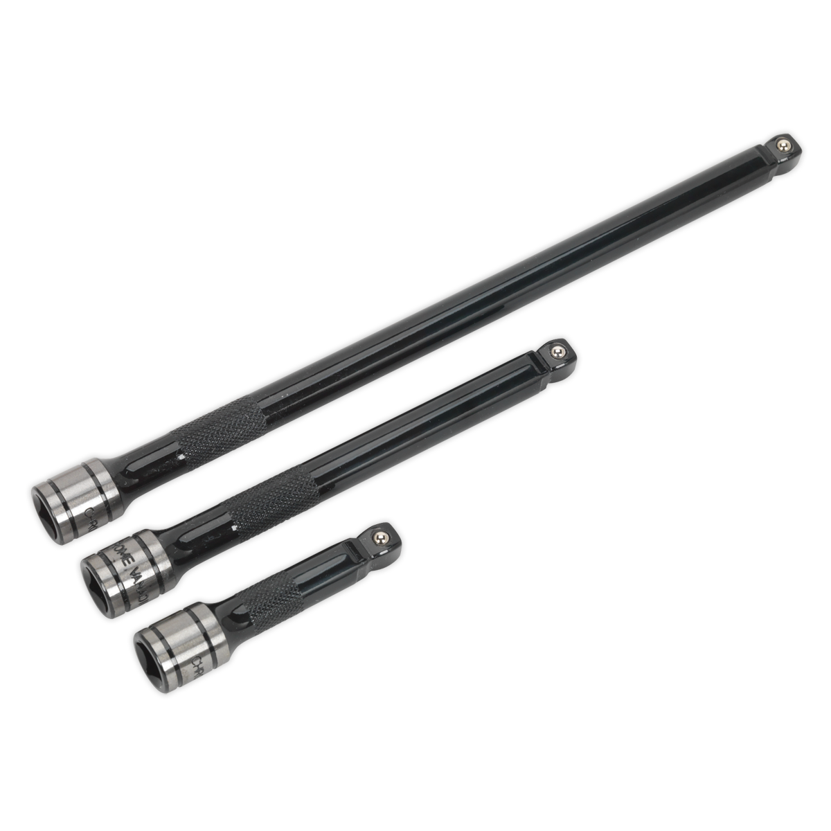 Wobble/Rigid Extension Bar Set 3pc 3/8"Sq Drive Black Series - AK7691 - Farming Parts