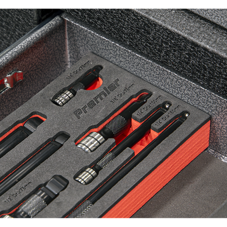 Sealey Premier Black Wobble/Rigid Extension Bar Set 1/4", 3/8" AK7693
