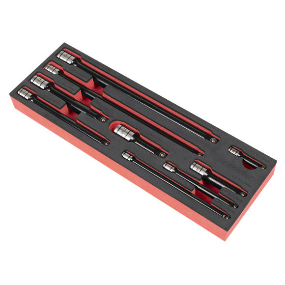 Premier Black Wobble/Rigid Extension Bar Set 1/4", 3/8" & 1/2"Sq Drive 9pc - Premier Black - SE-AK7693