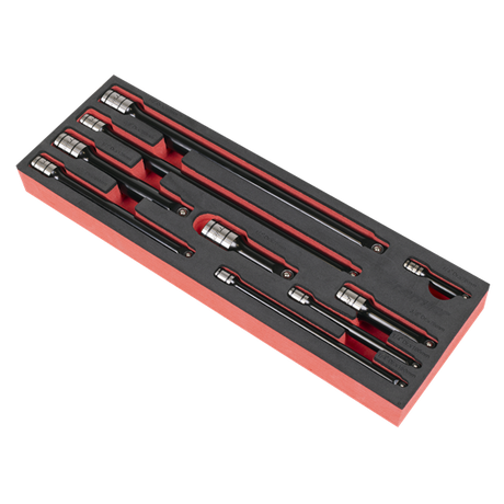 Premier Black Wobble/Rigid Extension Bar Set 1/4", 3/8" & 1/2"Sq Drive 9pc - Premier Black - SE-AK7693