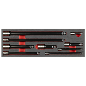 Premier Black Wobble/Rigid Extension Bar Set 1/4", 3/8" & 1/2"Sq Drive 9pc - Premier Black - SE-AK7693