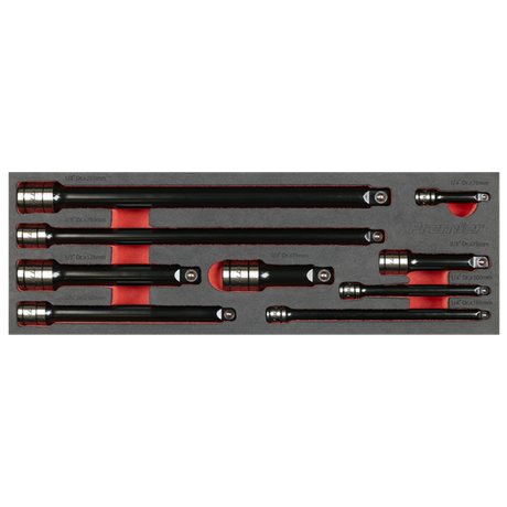 Sealey Premier Black Wobble/Rigid Extension Bar Set 1/4", 3/8" AK7693