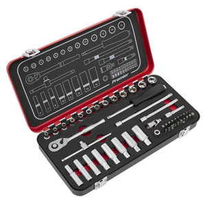 Sealey | Premier Platinum Socket Set 1/4"Sq Drive 49pc - AK7920