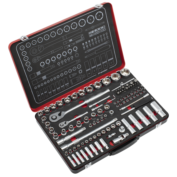 Sealey | Premier Platinum Socket Set 1/4" & 1/2"Sq Drive 108pc - AK7926