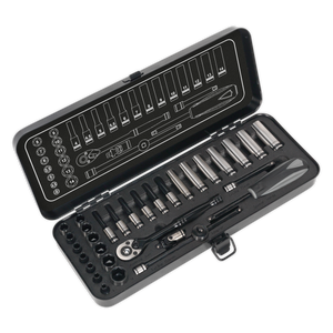 Socket Set 32pc 1/4"Sq Drive 6pt WallDrive® Metric Black Series - AK7970 - Farming Parts
