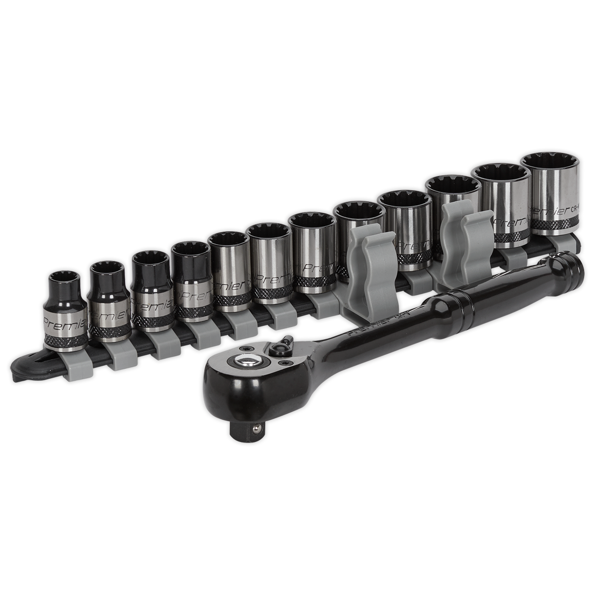 Socket Set 13pc 3/8"Sq Drive Total Drive® Metric - Black Series - AK7973 - Farming Parts