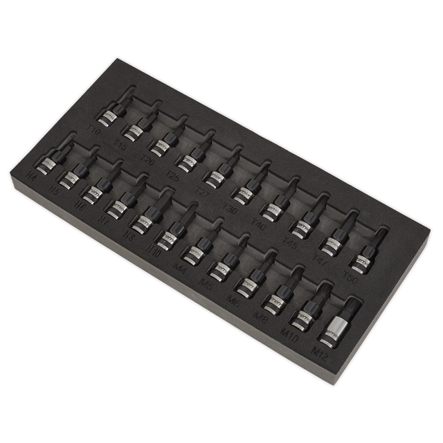 TRX-Star*/Hex/Spline Socket Bit Set 22pc 3/8"Sq Drive Black Series - AK7985 - Farming Parts