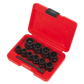 Bolt Extractor Set 11pc 3/8"Sq Drive or Spanner - AK8184 - Farming Parts