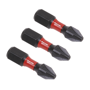 Pozi #2 Impact Power Tool Bits 25mm - 3pc - AK8208 - Farming Parts