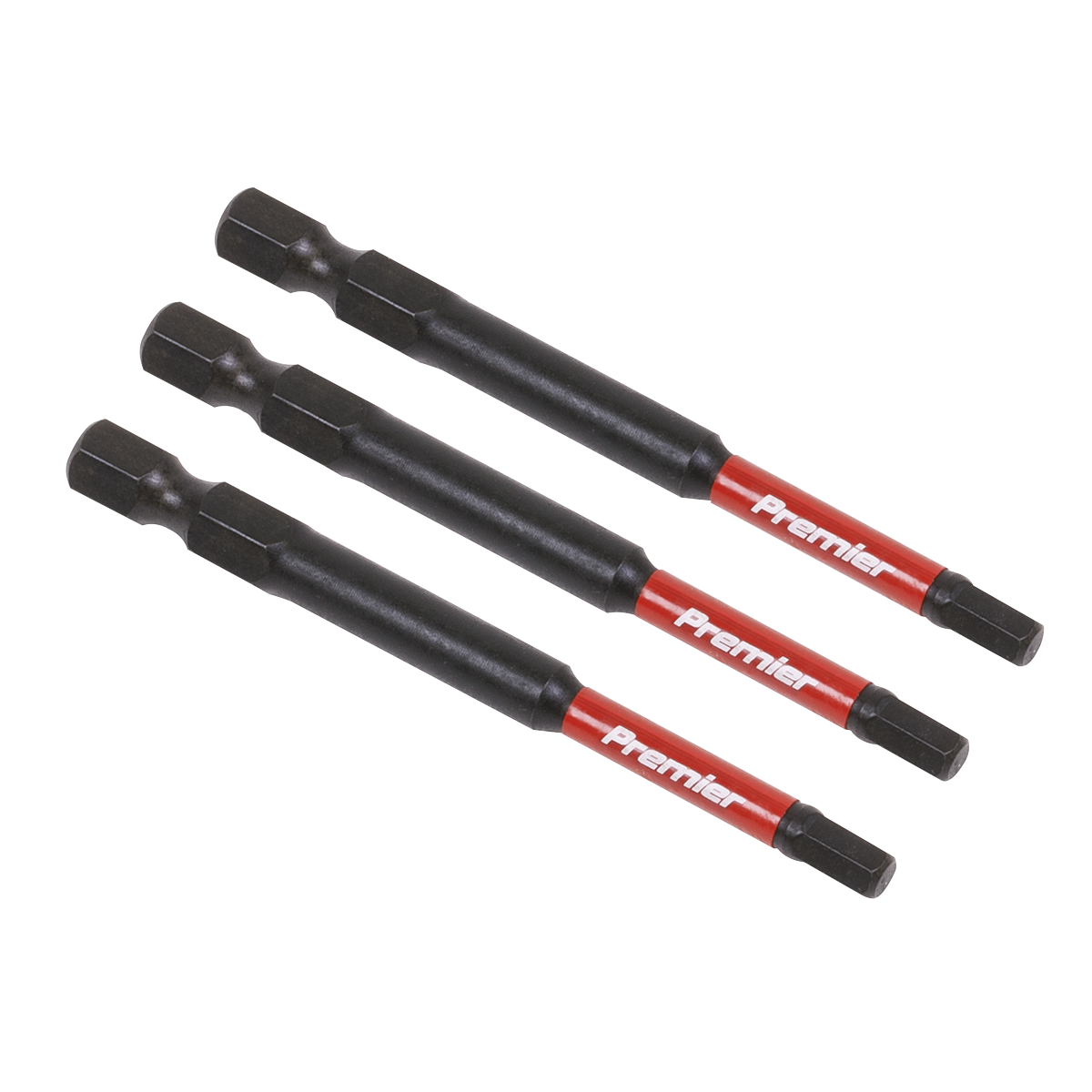 Hex 4mm Impact Power Tool Bits 75mm - 3pc - AK8262 - Farming Parts