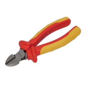 Sealey Side Cutters 160mm VDE Approved - AK83458 with red and yellow insulated handles, made from durable Chrome Vanadium steel.