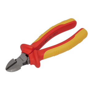 Sealey Side Cutters 160mm VDE Approved - AK83458 with red and yellow insulated handles, made from durable Chrome Vanadium steel.