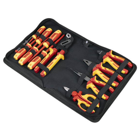 Screwdriver, Pliers & Scissor Set 12pc - VDE Approved - SE-AK83463