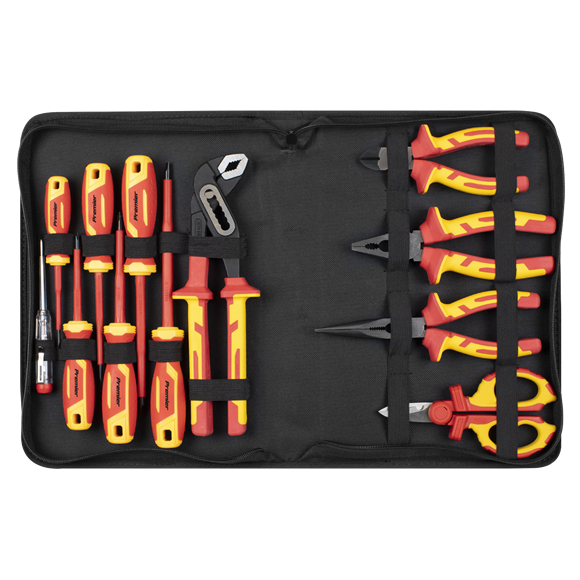 Screwdriver, Pliers & Scissor Set 12pc - VDE Approved - SE-AK83463