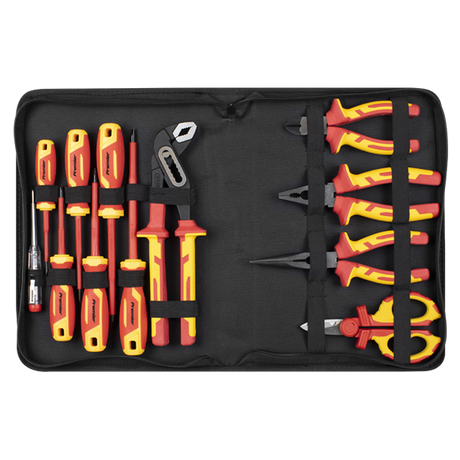Sealey Screwdriver, Pliers & Scissor Set 12pc VDE Approved SE AK83463